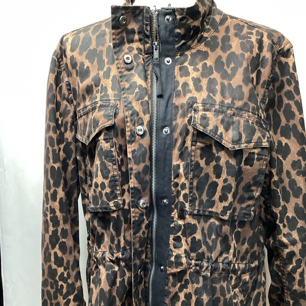 Style & Co leopard print Military jacket Size Extra Large - Picture 14 of 15